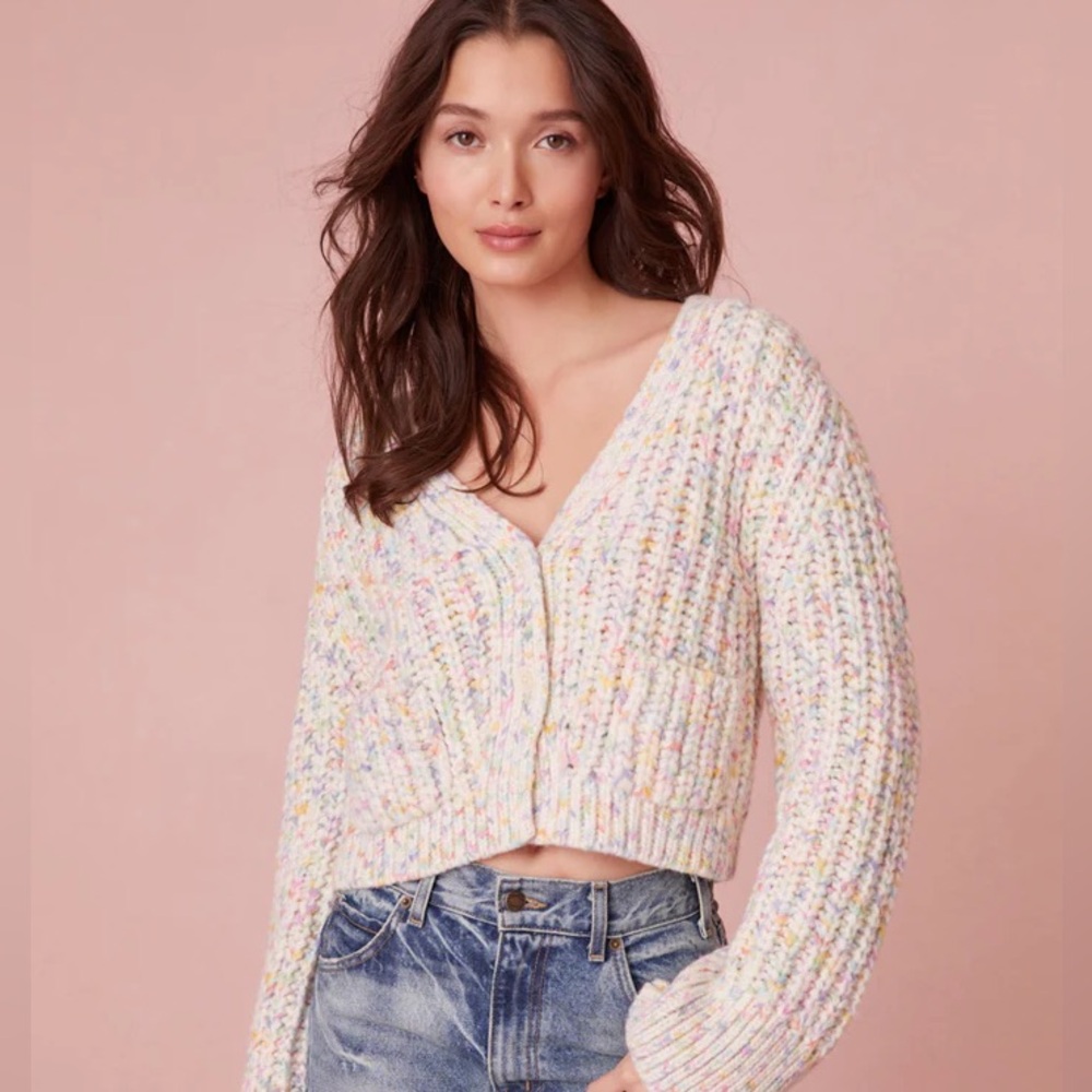 LoveShackFancy Meli Cotton Cardigan